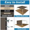 imageAmagenix 90 Mocha Sun Shade Cloth with Grommets 8X 12 Sun Screens Pergola Shade Cover Canopy for Outdoor Garden Patio Porch