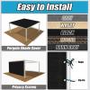 imageAmagenix 90 Pergola Shade Cover 10X 10 Black Sun Shade Cloth with Grommets GN03 for Outdoor Garden Patio Porch Commercial Grade 200 GSM  Cable Zip Ties Included We Customized
