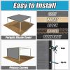 imageAmagenix 90 Pergola Shade Cover 10X 10 Light Grey Sun Shade Cloth with Grommets GN03 for Outdoor Garden Patio Porch Commercial Grade 200 GSM  Cable Zip Ties Included We Customized