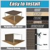 imageAmagenix 90 Pergola Shade Cover 10X 10 Mocha Sun Shade Cloth with Grommets GN03 for Outdoor Garden Patio Porch Commercial Grade 200 GSM  Cable Zip Ties Included We Customized