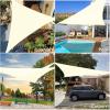 imageAmagenix Cream 12X12X12 Curved Triangle Sun Shade Sails Canopy 95 UV Block Breathable Cover for Outdoor Patio Garden ampamp Backyard  Custom Sizes Made