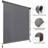 imageAmagenix Outdoor Roller Shades 8W x 8H Exterior Cordless Patio Shades Roll up Outdoor Blinds for Porch Gazebo Grey