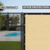 imageAmagenix Privacy Fence ScSand 4x 50Custom Size Mesh Fencing Shade Cover with Brass rommets Heavy Duty Protective Covering for Outdooor Garden BackyardSand