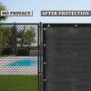 imageAmagenix Privacy Fence Sclack 4x 50Custom Size Mesh Fencing Shade Cover with Brass Brommets Heavy Duty Protective Covering for Outdooor Garden BackyardBlack