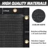 imageAmagenix Privacy Fence Sclack 4x 50Custom Size Mesh Fencing Shade Cover with Brass Brommets Heavy Duty Protective Covering for Outdooor Garden BackyardBlack