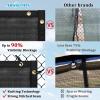 imageAmagenix Privacy Fence Sclack 4x 50Custom Size Mesh Fencing Shade Cover with Brass Brommets Heavy Duty Protective Covering for Outdooor Garden BackyardBlack