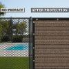 imageAmagenix Privacy Fence Scocha 4x 50Custom Size Mesh Fencing Shade Cover with Brass Mrommets Heavy Duty Protective Covering for Outdooor Garden BackyardMocha