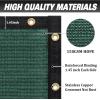 imageAmagenix Privacy Fence Screen 4x 50Custom Size Mesh Fencing Shade Cover with Brass Grommets Heavy Duty Protective Covering for Outdooor Garden BackyardDark Green