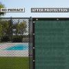 imageAmagenix Privacy Fence Screen 4x 50Custom Size Mesh Fencing Shade Cover with Brass Grommets Heavy Duty Protective Covering for Outdooor Garden BackyardDark Green