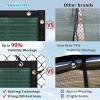 imageAmagenix Privacy Fence Screen 4x 50Custom Size Mesh Fencing Shade Cover with Brass Grommets Heavy Duty Protective Covering for Outdooor Garden BackyardDark Green
