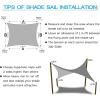 imageAmagenix Shade Sail  Custom Size Dark Grey Shade Sail Canopy Curved Outdoor Patio Awning 7X13 Custom Size Breathable Fabric with 95 UV Block for Garden Backyard