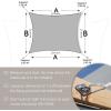 imageAmagenix Shade Sail  Custom Size Light Grey Shade Sail Canopy Curved Outdoor Patio Awning 7X13 Custom Size Breathable Fabric with 95 UV Block for Garden Backyard