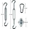 imageAmagenix Shade Sail Hardware Kit for Triangle Sun Shade Sail Installation 5 Inch 304 Grade Stainless Steel Hardware for Patio Garden Outdoors 30PcsRectangular Hardware