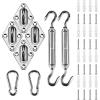 imageAmagenix Shade Sail Hardware Kit for Triangle Sun Shade Sail Installation 5 Inch 304 Grade Stainless Steel Hardware for Patio Garden Outdoors 30PcsRectangular Hardware