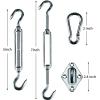 imageAmagenix Shade Sail Hardware Kit for Triangle Sun Shade Sail Installation 5 Inch 304 Grade Stainless Steel Hardware for Patio Garden Outdoors 30PcsRectangular Hardware