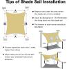 imageAmagenix Waterproof Sun Shade Sail 8X10 Sand Shade Canopy Curved Edge 95 UV Blocking Awning Shelter for Outdoor Patio Backyard Garden ActivitiesCustomizedSand