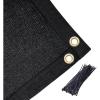 imageAmagenix 90 Pergola Shade Cover 8X 10 Black Sun Shade Cloth with Grommets GN02 for Outdoor Garden Patio Porch Commercial Grade 200 GSM  Cable Zip Ties Included We Customized