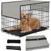 imageAmagenix Light Grey Sun Shade Cloth with Grommets 2X7ft 90 UV Block Dog Crate Cover for Outdoor House Chicken Coop Pet Playpen Greenhouse Porch CMGNPET02 incliuding Zip Ties We Customized
