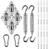 imageAmagenix Shade Sail Hardware Kit for Triangle Sun Shade Sail Installation 5 Inch 304 Grade Stainless Steel Hardware for Patio Garden Outdoors 30PcsRectangular Hardware