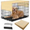 imageAmagenix Wheat Sun Shade Cloth with Grommets 2X7ft 90 UV Block Dog Crate Cover for Outdoor House Chicken Coop Pet Playpen Greenhouse Porch CMGNPET02 incliuding Zip Ties We Customized