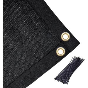 imageAmagenix 90 Pergola Shade Cover 8X 10 Black Sun Shade Cloth with Grommets GN02 for Outdoor Garden Patio Porch Commercial Grade 200 GSM  Cable Zip Ties Included We Customized