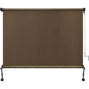imageAmagenix Outdoor Roller Shades 220GSM HDPE Roll Up Shade of Patio Shades Can be Used as BalconyPorchPatio Blinds Also Indoor Windows Blackout Blinds 8W x6HMochaMocha
