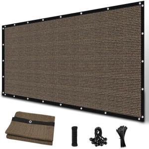 imageAmagenix Sun Shade Cloth Privacy Screen with Grommets 90 Sunblock Shade Pergola Replacement Shade Cover Canopy for Outdoor Patio Garden10 x 12 Mocha