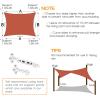 imageAmagenix Waterproof Sun Shade Sails Canopy Rust Red Rectangle Outdoor Canopy 12x16 UV Block Awning Shelter for Patio Garden Backyard Activities WPSR121630