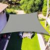 imageAmagenix Waterproof Sun Shade Sails Canopy Gray Rectangle Outdoor Canopy 12x16 UV Block Awning Shelter for Patio Garden Backyard Activities WPSR121640