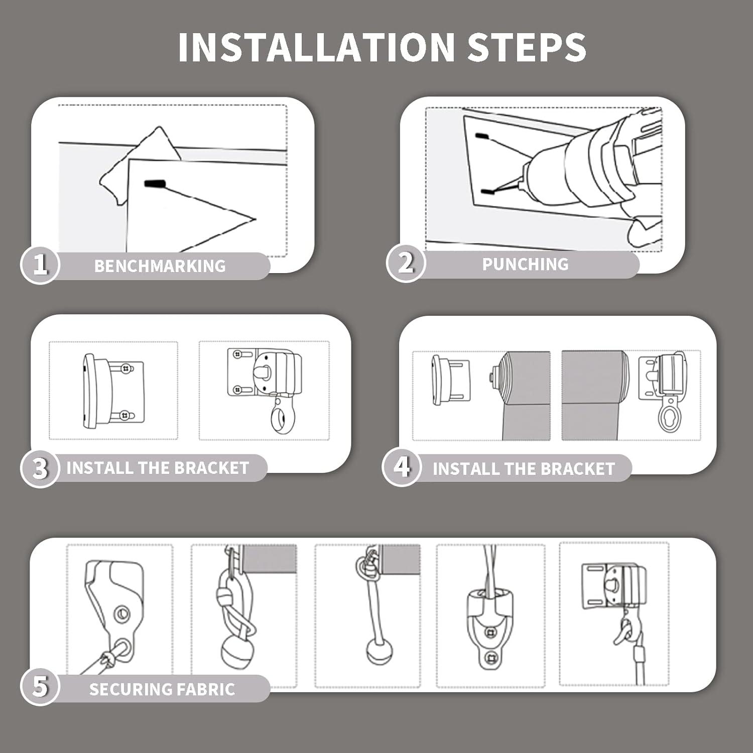 imageAmagenix Outdoor Roller Shades 8W x 6H Sesame Exterior Cordless Patio Shades Roll up Outdoor Blinds for Porch Gazebo Spliced of Two SectionsGraycordless