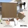 imageAmagenix Outdoor Roller Shades 8W x 6H Sesame Exterior Cordless Patio Shades Roll up Outdoor Blinds for Porch Gazebo Spliced of Two SectionsCoffee Browncordless