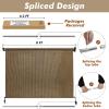 imageAmagenix Outdoor Roller Shades 8W x 6H Sesame Exterior Cordless Patio Shades Roll up Outdoor Blinds for Porch Gazebo Spliced of Two SectionsCoffee Browncordless