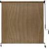imageAmagenix Outdoor Roller Shades 8W x 6H Sesame Exterior Cordless Patio Shades Roll up Outdoor Blinds for Porch Gazebo Spliced of Two SectionsCoffee Browncordless