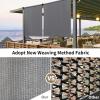 imageAmagenix Outdoor Roller Shades 8W x 6H Sesame Exterior Cordless Patio Shades Roll up Outdoor Blinds for Porch Gazebo Spliced of Two SectionsGray