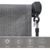imageAmagenix Outdoor Roller Shades 8W x 6H Sesame Exterior Cordless Patio Shades Roll up Outdoor Blinds for Porch Gazebo Spliced of Two SectionsGray