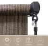 imageAmagenix Outdoor Roller Shades 8W x 6H Sesame Exterior Cordless Patio Shades Roll up Outdoor Blinds for Porch Gazebo Spliced of Two SectionsMochacordless