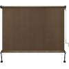 imageAmagenix Outdoor Roller Shades 8W x 6H Sesame Exterior Cordless Patio Shades Roll up Outdoor Blinds for Porch Gazebo Spliced of Two SectionsMochacordless