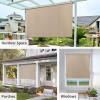 imageAmagenix Outdoor Roller Shades 8W x 6H Sesame Exterior Cordless Patio Shades Roll up Outdoor Blinds for Porch Gazebo Spliced of Two SectionsSesame