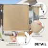 imageAmagenix Outdoor Roller Shades 8W x 6H Sesame Exterior Cordless Patio Shades Roll up Outdoor Blinds for Porch Gazebo Spliced of Two SectionsSesame